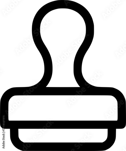 Rubber stamp sign, symbol, vector, art
