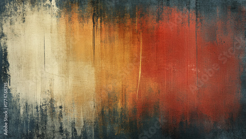 Art old grunge canvas painting wall. Abstract texture  background. Vector illustration.