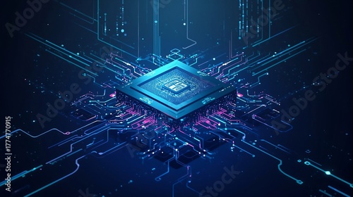 Abstract visualization of AI supercomputing platforms, network grids, and data nodes, representing high-performance computing, neural networks, and cloud-scale analytics in a sleek tech wallpaper.