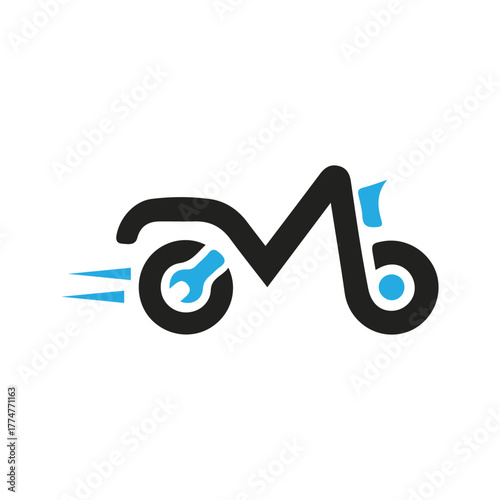Motorcycle vector icon Design for Speed and Racing Concept