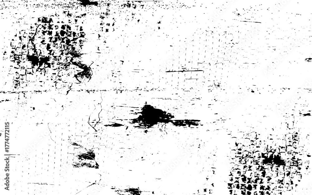 Naklejka premium Vector grainy grunge texture. White background with black dots grungy vintage effect. Old concrete wall
