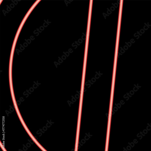 Neon sedi symbol sign Ghana currency money red color vector illustration image flat style