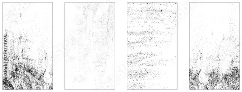 Collection of 4 grunge dust texture cement wall