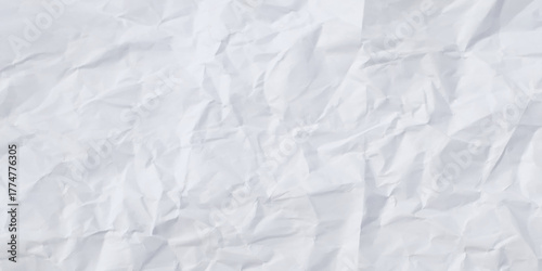 The background is predominantly white, adding a layered white effect. Paper texture background vector. White crumpled paper background.