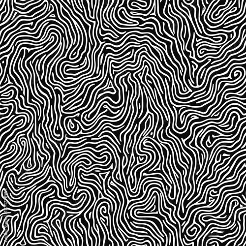 Black and white intricate swirling line pattern background abstract