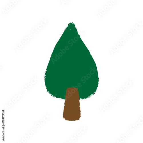 手描きの可愛い木のイラスト