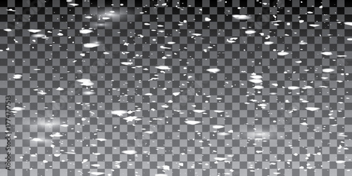 White Defocused Lights against transparent Background. Vector art