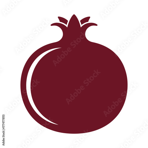 Pomegranate vector silhouette