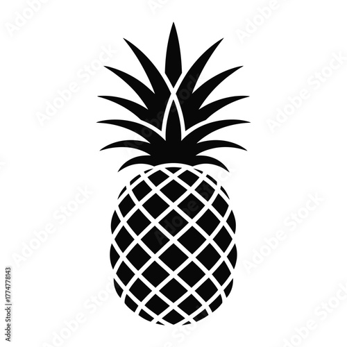Pineapple vector silhouette