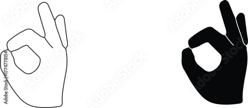 wonderful hand gesture  icon vector graphic illustration  with white background flat hand made icon fill icon .