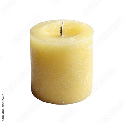 candle on white background