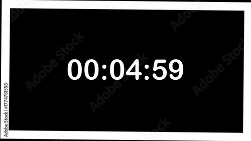 10 second countdown timer animation with Alpha Channel, 4K video

