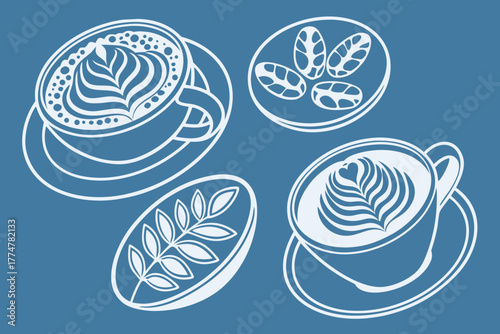 vector illustration of coffe foam