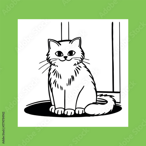 
Cat looking away while lying at park