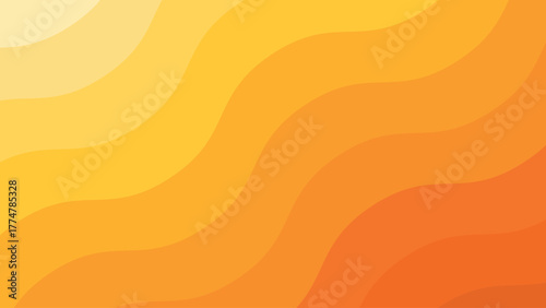 Warm orange gradient background with flowing wavy lines, creating a dynamic and visually appealing design with smooth color transitions and modern style