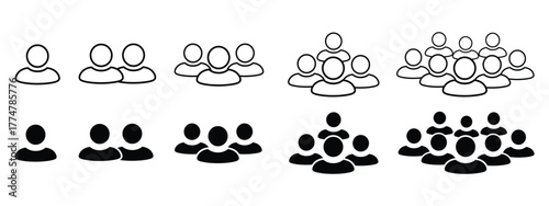 Group of people, person human icon vector. collaboration, group dynamics, and social connection symbol. vector illustration.