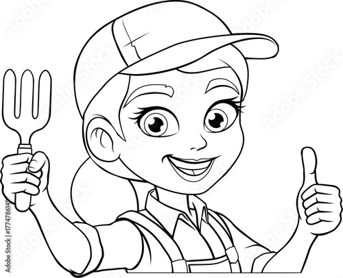 A woman female gardener or ...