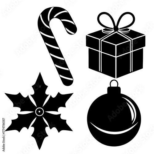 set of christmas icons