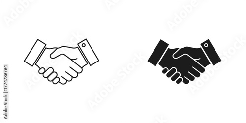 Handshake icon, representing agreement and partnership