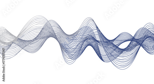 Modern abstract wavy lines for dynamic design projects, an elegant graphic element for creative concepts with a smooth, flowing, and visually engaging feel