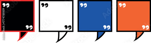 Modern Quote Frame and Remark Callout Text Template Bundle – Editable Quotation Boxes, Dialogue Bubble Shapes, Memo Notes, Citation Highlights & Social Media Message Vector Elements