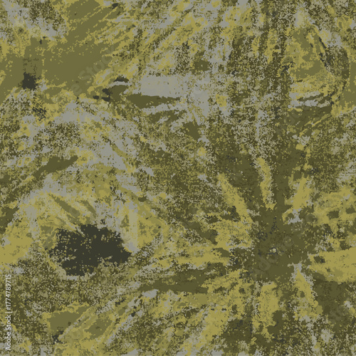 Abstract Grunge WallArt Big Macro Scale Vector Flowers Elements Seamless Pattern Grunge Aesthetic, Wall art style fashinonable, surrealist, hand made vector, all over print, botanical juggler green 