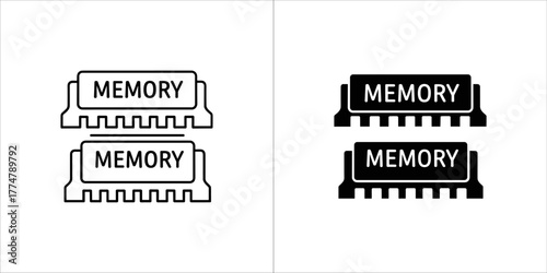 Two computer memory ram modules shown as icons