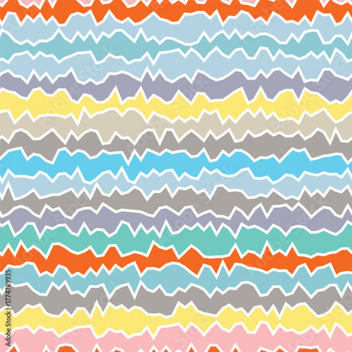 Abstract Hand-Drawn Wavy Line Background