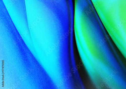 Abstract smooth flowing shapes blue green artistic soft texture background