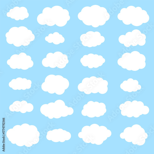 Set of clouds for design