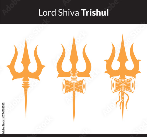 lord shiva vector trishul
