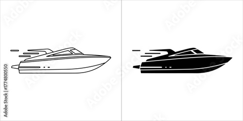 Speed boat icon