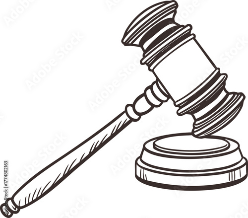 judge gavel and law
