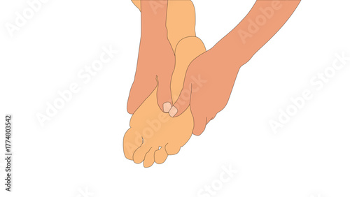 Professional offers barefoot massage - Foot reflexology