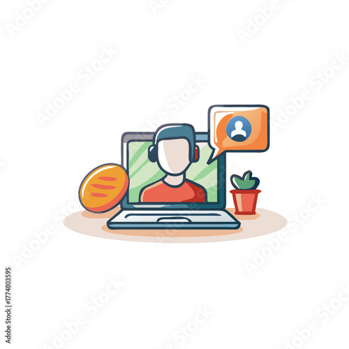 Online support service concept