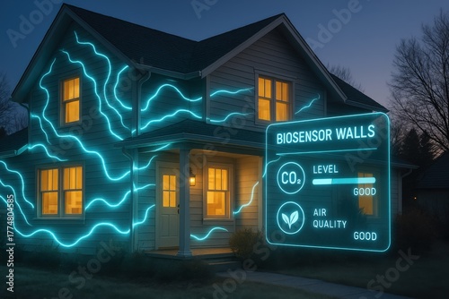 Innovative Smart Home Technology: Monitoring Air Quality with Biosensor Walls for Enhanced Living Environment and Well-Being