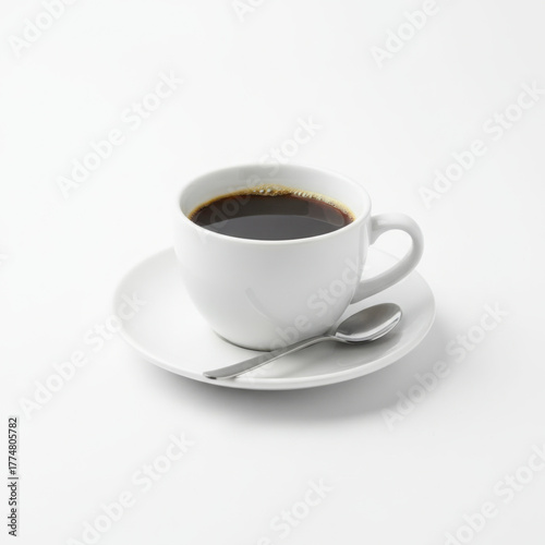 Wallpaper Mural Una taza de café americano en un plato Torontodigital.ca