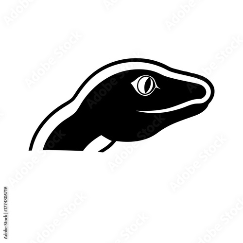modern black salamander head 