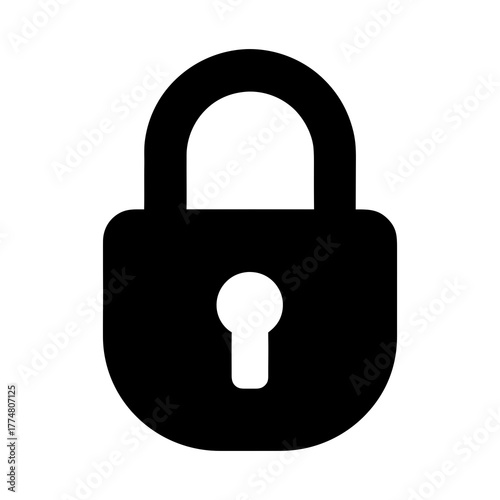 Lock silhouette closed position