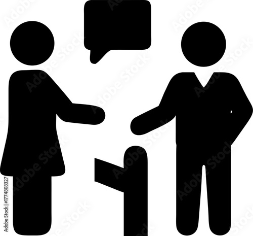 Business negotiation silhouette