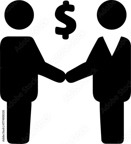 Business deal silhouette