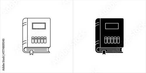 Book with bookmark symbol