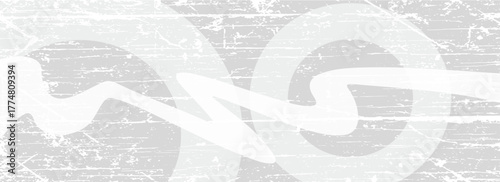 Minimal abstract design featuring layered white circle rings over a faded vintage paper texture with a soft geometric pattern. The distressed and lightly grungy surface creates a modern yet aged