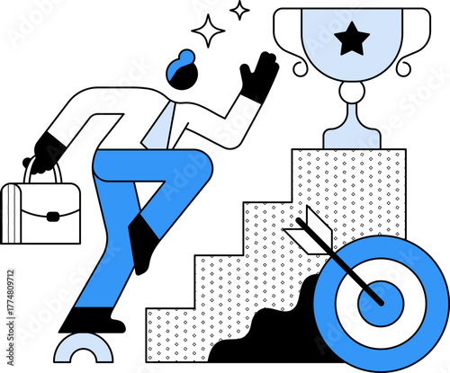 vector illustration of a man drinking water