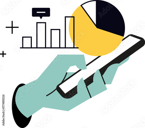 business man and graph