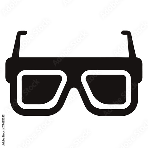 3d glasses on a white background