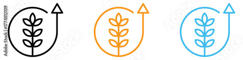 High fiber food icon vector. ecological development and environmental progress symbol. vector illustration.