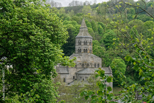 Orcival Basilica, Romanesque Church in Auvergne, France