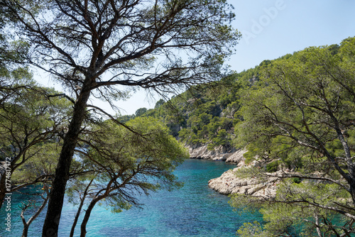View of a Calanque Between Marseille and Cassis, Provence, France