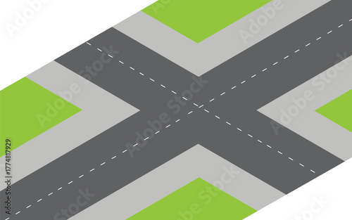 Vector Curved road with white lines	Lots of winding roads. Traveling along a curved highway.
